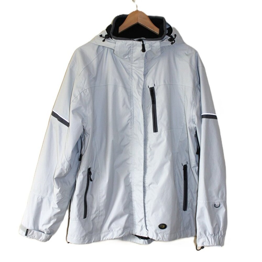 WETSKINS Waterproof Rain Jacket for Fall/Spring in Light Grey (XL)